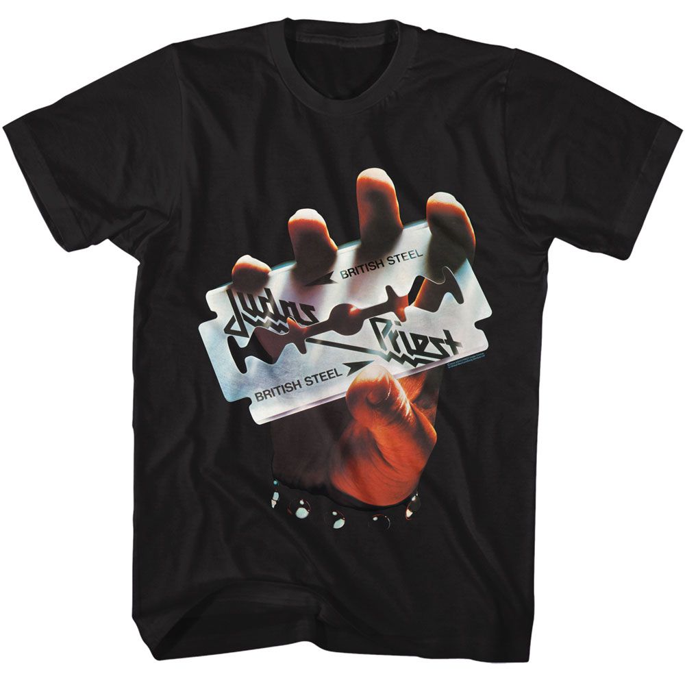JUDAS PRIEST-JUDAS PRIEST BRITISH STEEL-BLACK ADULT S/S TSHIRT