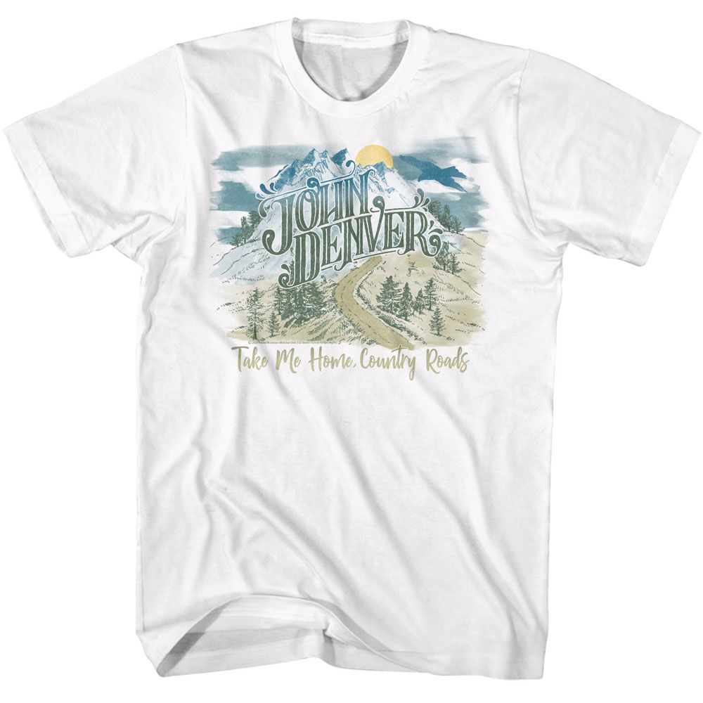 JOHN DENVER-JOHN DENVER TAKE ME HOME-WHITE ADULT S/S TSHIRT