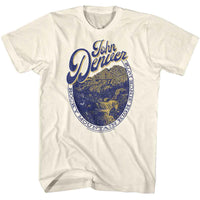 Thumbnail for JOHN DENVER-JOHN DENVER ROCKY MTN MEDALLION-NATURAL ADULT S/S TSHIRT