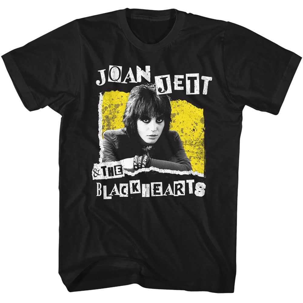 JOAN JETT-JOAN JETT CUTOUT STYLE-BLACK ADULT S/S TSHIRT