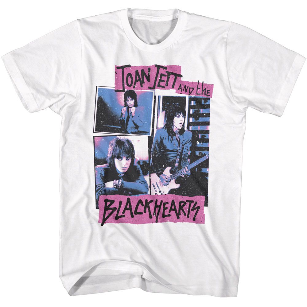 JOAN JETT-JOAN JETT COLLAGE Y-WHITE ADULT S/S TSHIRT