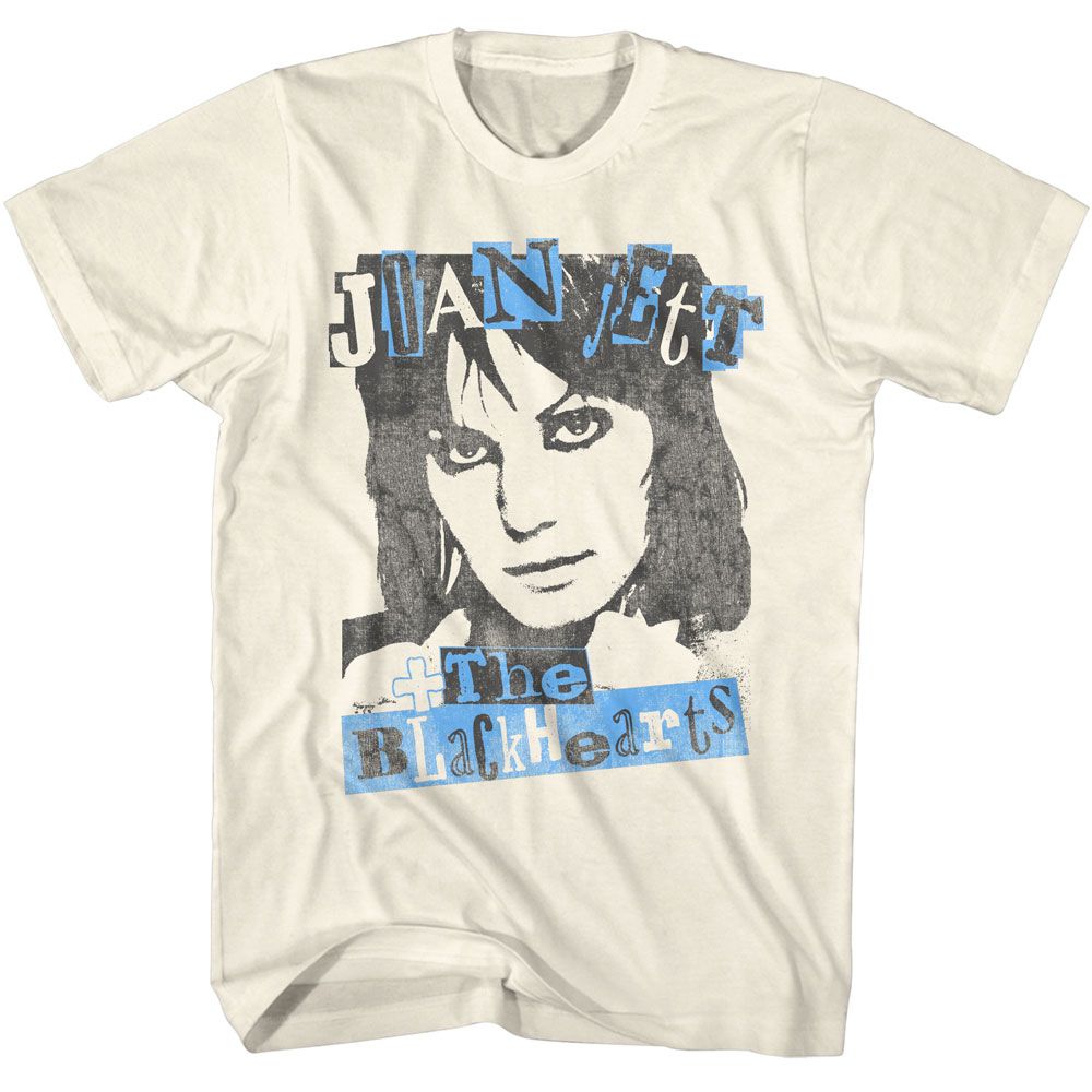 JOAN JETT-JOAN JETT PUNK POSTER-NATURAL ADULT S/S TSHIRT