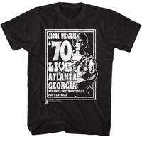 Thumbnail for JIMI HENDRIX-ATLANTA 70-BLACK ADULT S/S TSHIRT