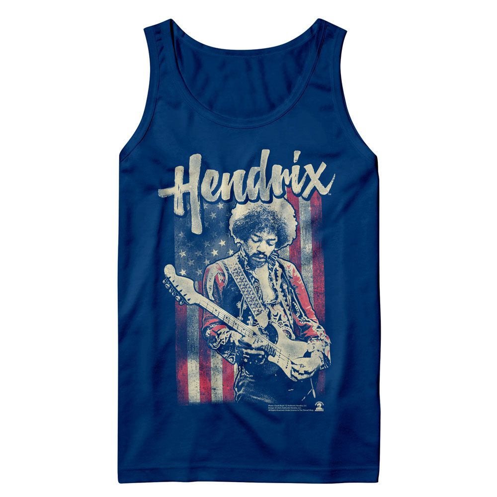 JIMI HENDRIX-JIMI HENDRIX FLAG-ROYAL ADULT TANK