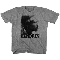 Thumbnail for JIMI HENDRIX-VINTAGE FACE-GRAPHITE HEATHER YOUTH S/S TSHIRT