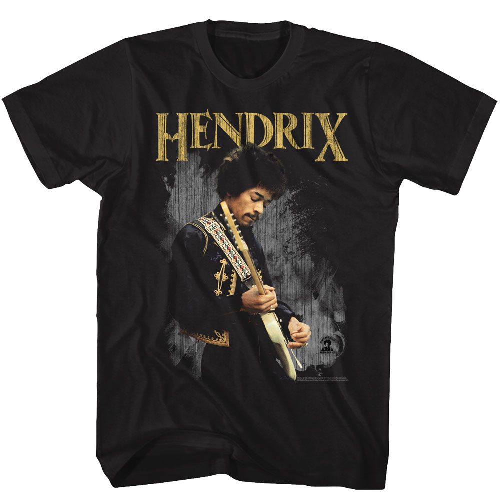 JIMI HENDRIX-HENDIRX-BLACK ADULT S/S TSHIRT