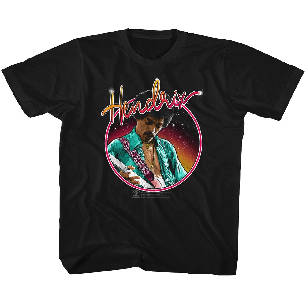 JIMI HENDRIX-NEON-BLACK TODDLER S/S TSHIRT