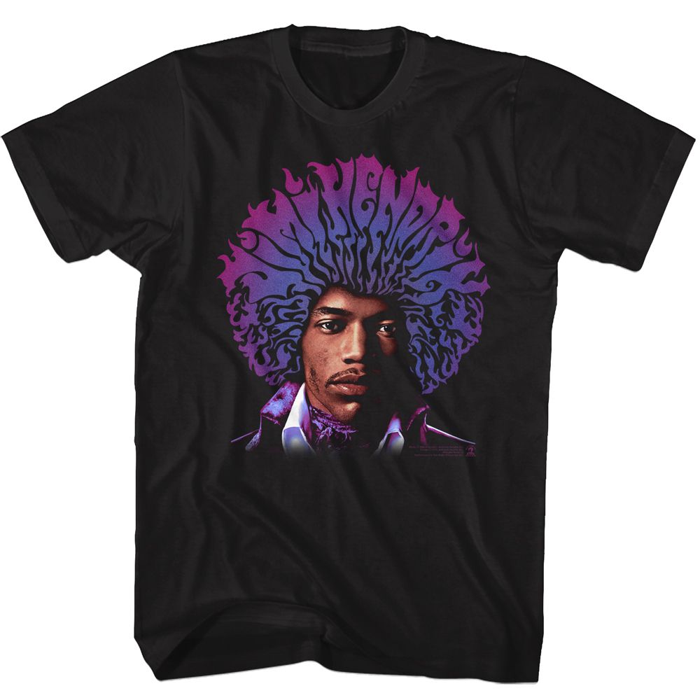 JIMI HENDRIX-NAME FRO-BLACK ADULT S/S TSHIRT