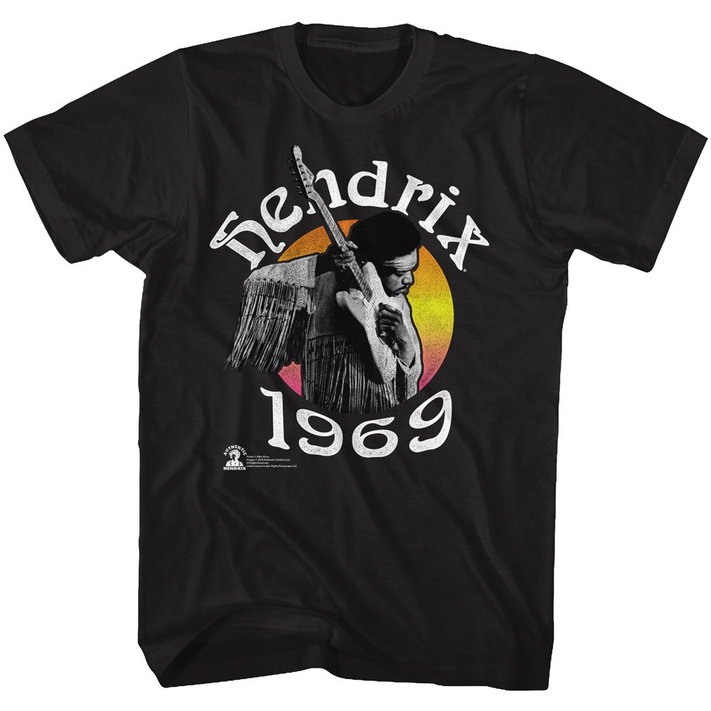 JIMI HENDRIX-HENDRIX 69-BLACK ADULT S/S TSHIRT
