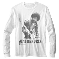 Thumbnail for JIMI HENDRIX-JIMI HENDRIX GHOST JIMI-WHITE ADULT L/S TSHIRT