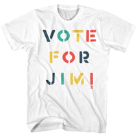 Thumbnail for JIMI HENDRIX-VOTE-WHITE ADULT S/S TSHIRT