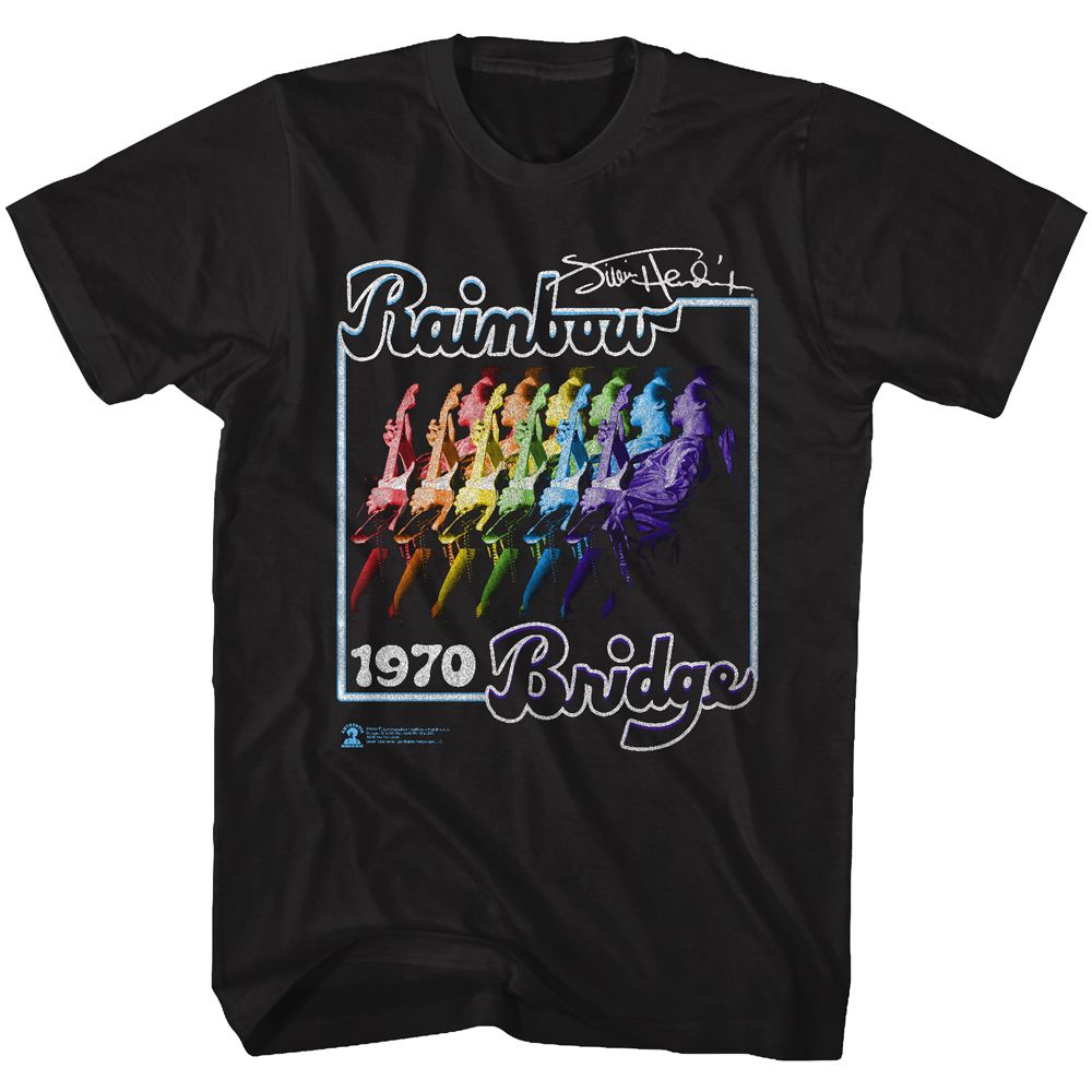 JIMI HENDRIX-RAINBOW BRIDGE-BLACK ADULT S/S TSHIRT