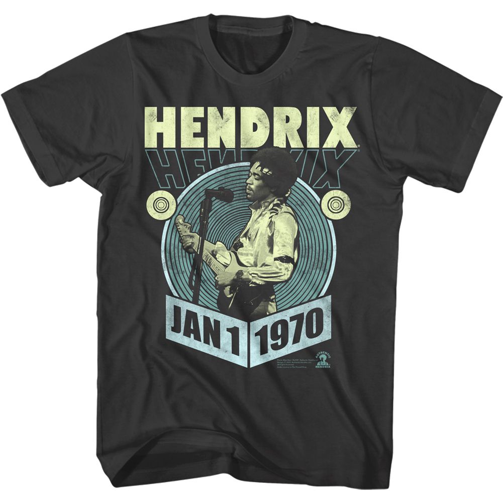 JIMI HENDRIX-JANUARY 1970-SMOKE ADULT S/S TSHIRT