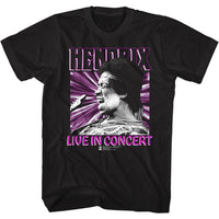 Thumbnail for JIMI HENDRIX-LIVE IN CONCERT-BLACK ADULT S/S TSHIRT