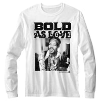 Thumbnail for JIMI HENDRIX-JIMI HENDRIX BOLD-WHITE ADULT L/S TSHIRT