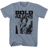 Thumbnail for JIMI HENDRIX-JIMI HENDRIX BOLD-VINTAGE INDIGO HEATHER ADULT S/S TSHIRT