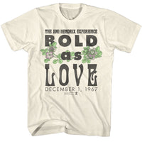 Thumbnail for JIMI HENDRIX-JIMI HENDRIX BOLD AS LOVE 67-NATURAL ADULT S/S TSHIRT