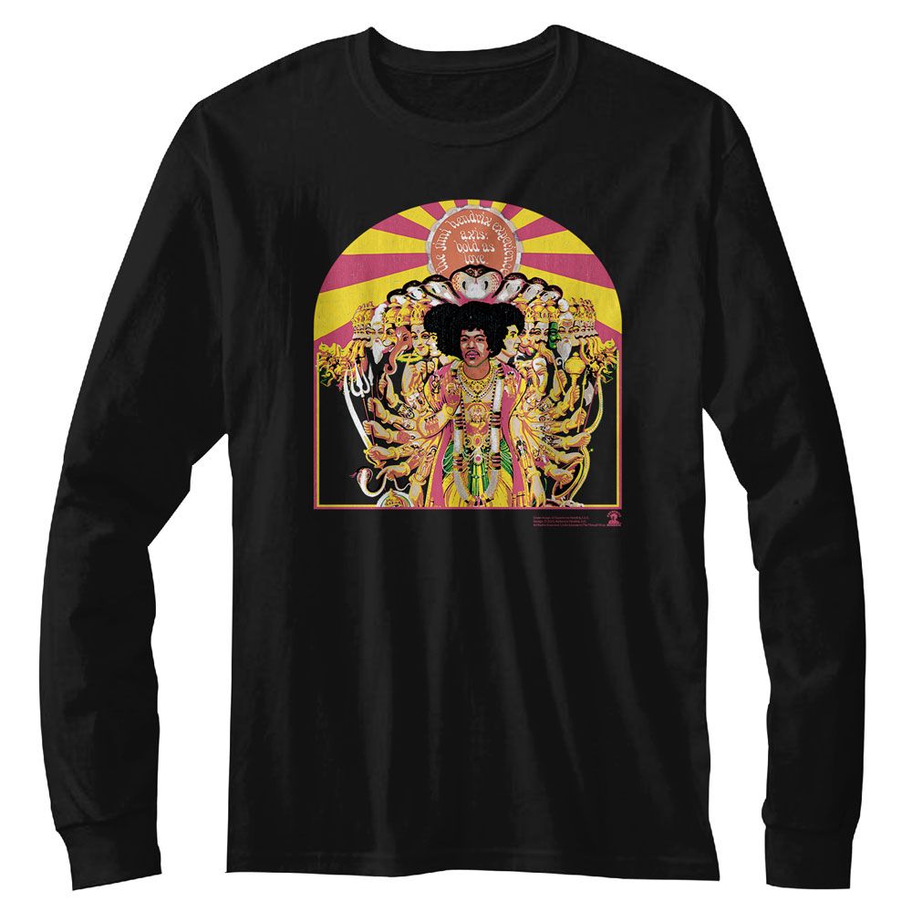 JIMI HENDRIX-JIMI HENDRIX AXIS COVER-BLACK ADULT L/S TSHIRT