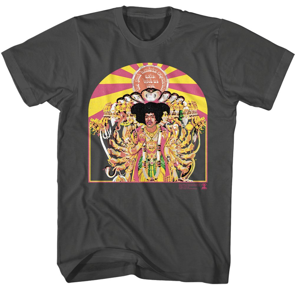 JIMI HENDRIX-JIMI HENDRIX AXIS COVER-SMOKE ADULT S/S TSHIRT