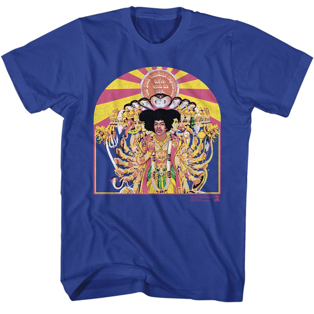 JIMI HENDRIX-JIMI HENDRIX AXIS COVER-ROYAL ADULT S/S TSHIRT