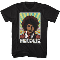 Thumbnail for JIMI HENDRIX-JIMI HENDRIX PSYCHADELIC CARD-BLACK ADULT S/S TSHIRT
