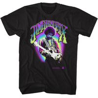 Thumbnail for JIMI HENDRIX-JIMI HENDRIX NEON JIMI-BLACK ADULT S/S TSHIRT