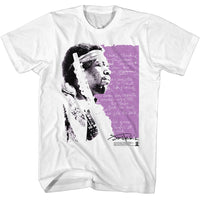Thumbnail for JIMI HENDRIX-JIMI HENDRIX HANDWRITTEN LYRICS-WHITE ADULT S/S TSHIRT