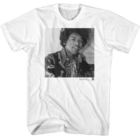 Thumbnail for JIMI HENDRIX-JIMI HENDRIX BW SMILIN-WHITE ADULT S/S TSHIRT