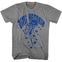 Thumbnail for JIMI-JIMI HENDRIX NAME AND STARS-GRAPHITE HEATHER ADULT S/S TSHIRT