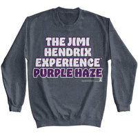 Thumbnail for JIMI HENDRIX-JIMI HENDRIX PURPLE HAZE-DARK HEATHER ADULT L/S SWEATSHIRT