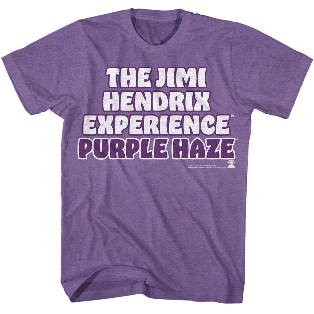 JIMI HENDRIX-JIMI HENDRIX PURPLE HAZE-PURPLE HEATHER ADULT S/S TSHIRT