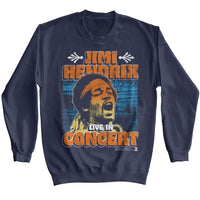 Thumbnail for JIMI HENDRIX-JIMI HENDRIX IN CONCERT POSTER-NAVY ADULT L/S SWEATSHIRT