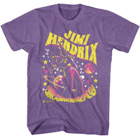 Thumbnail for JIMI HENDRIX-JIMI HENDRIX SPACE CONCERT-PURPLE HEATHER ADULT S/S TSHIRT
