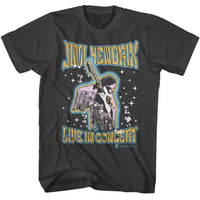 Thumbnail for JIMI HENDRIX-JIMI HENDRIX GUITAR PLAYING OUTER GLOW-SMOKE ADULT S/S TSHIRT