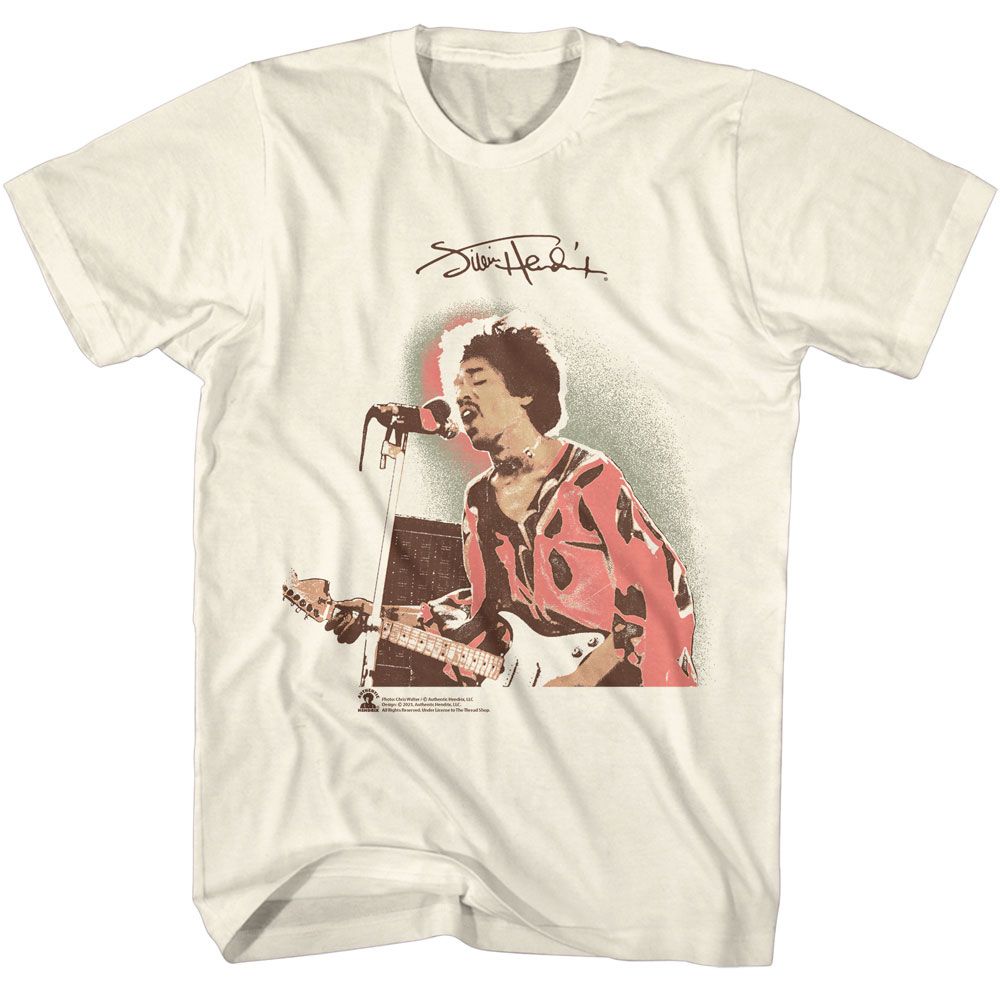 JIMI HENDRIX-JIMI HENDRIX SPOT LIGHT-NATURAL ADULT S/S TSHIRT