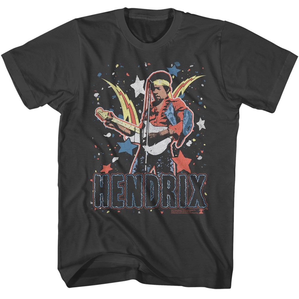 JIMI HENDRIX-JIMI HENDRIX STAR BURSTS-SMOKE ADULT S/S TSHIRT
