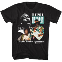 Thumbnail for JIMI HENDRIX-JIMI HENDRIX THREE PHOTOS-BLACK ADULT S/S TSHIRT