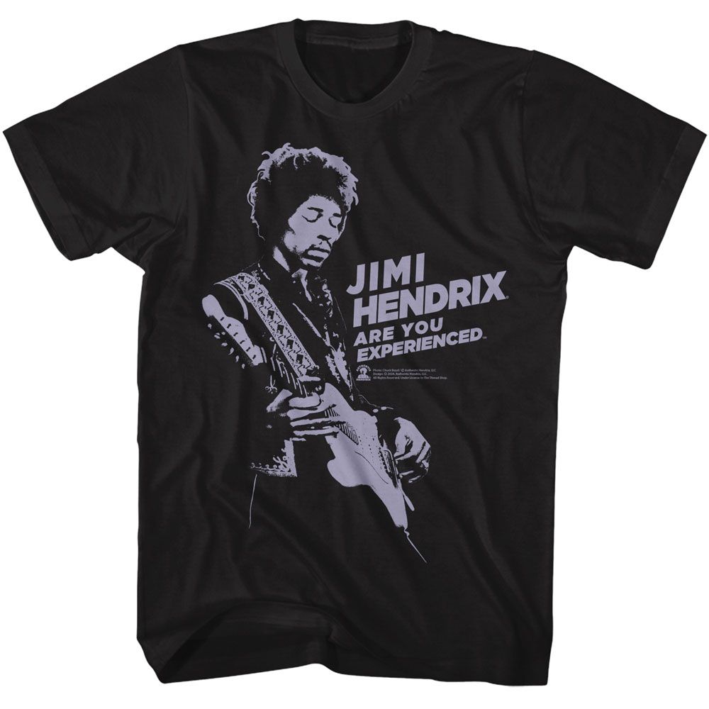 JIMI HENDRIX-JIMI HENDRIX GUITAR SHADOW-BLACK ADULT S/S TSHIRT