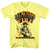 Thumbnail for JIMI HENDRIX-JIMI HENDRIX LET ME STAND-YELLOW HEATHER ADULT S/S TSHIRT