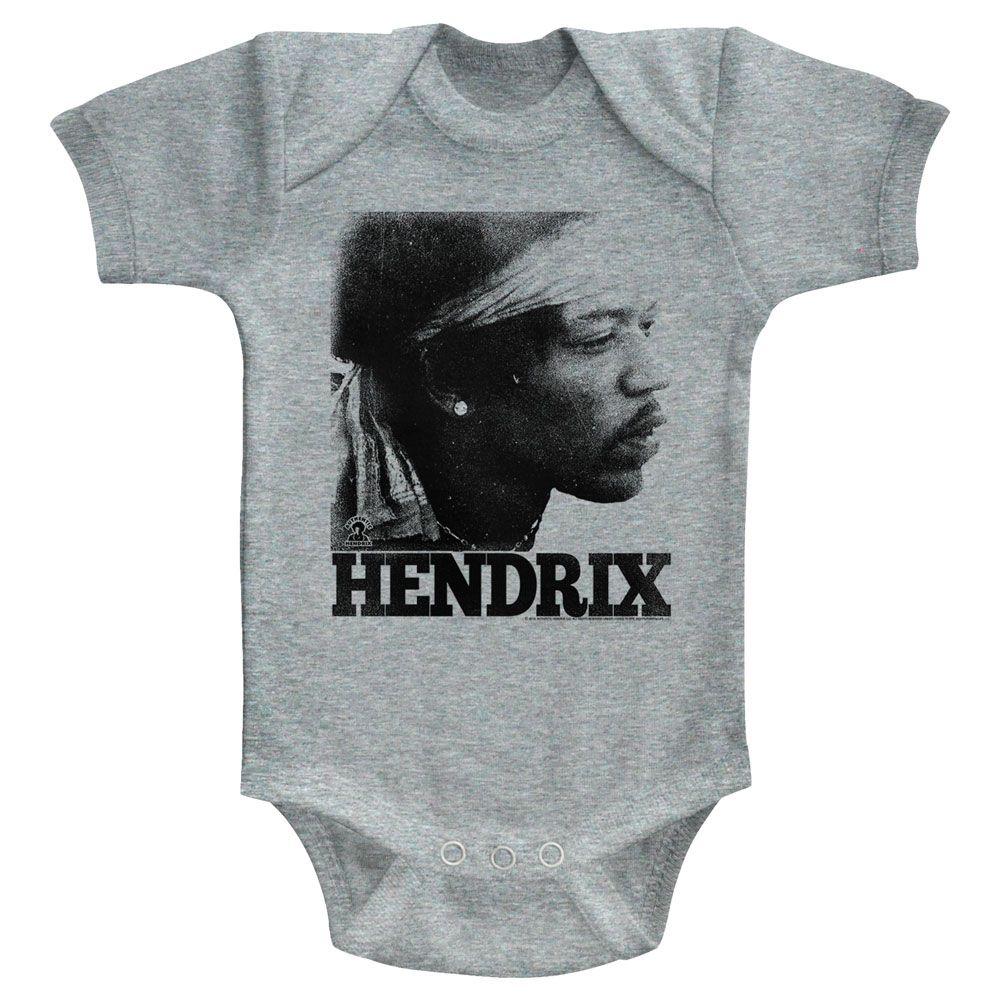 JIMI HENDRIX-VINTAGE FACE-GRAY HEATHER INFANT S/S BODYSUIT