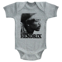 Thumbnail for JIMI HENDRIX-VINTAGE FACE-GRAY HEATHER INFANT S/S BODYSUIT