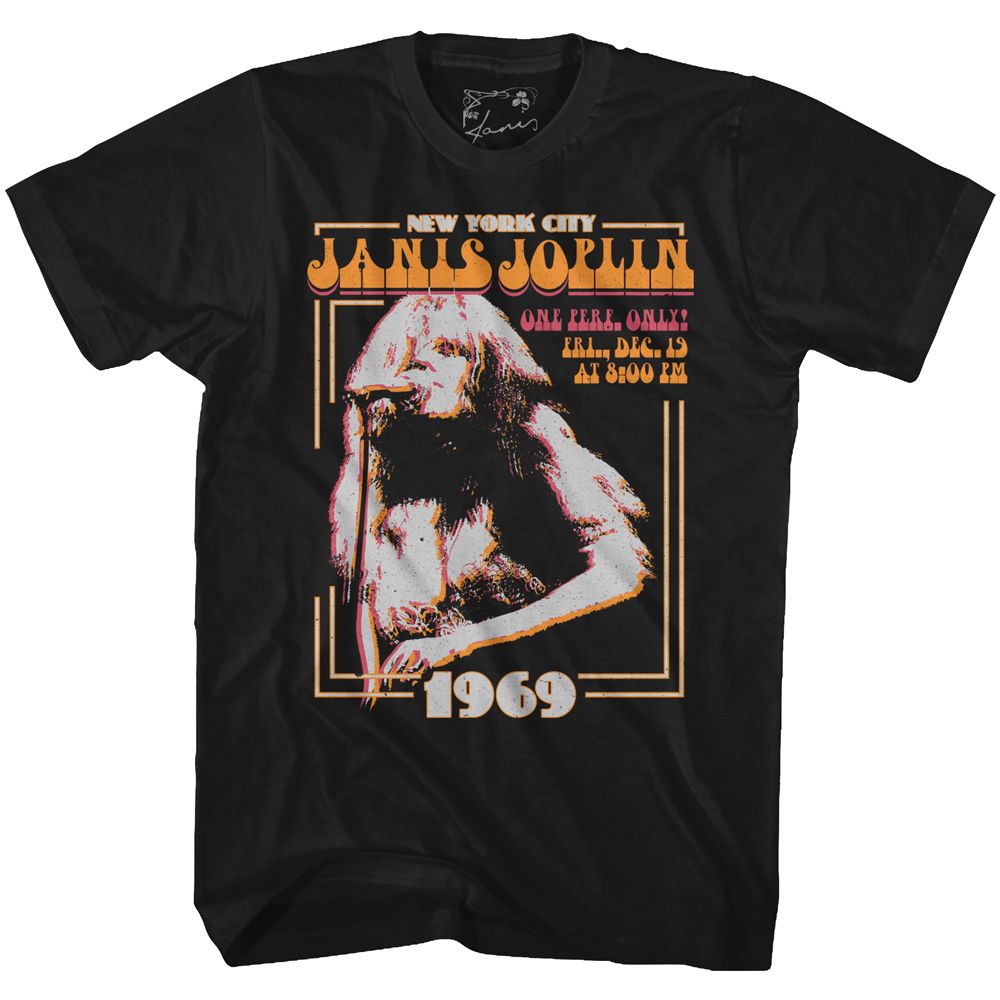 JANIS JOPLIN-NEW YORK-BLACK ADULT S/S TSHIRT