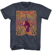 Thumbnail for JANIS JOPLIN-PSYCHEDELIC-NAVY HEATHER ADULT S/S TSHIRT