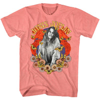 Thumbnail for JANIS JOPLIN-COLLAGE-CORAL SILK HEATHER ADULT S/S TSHIRT