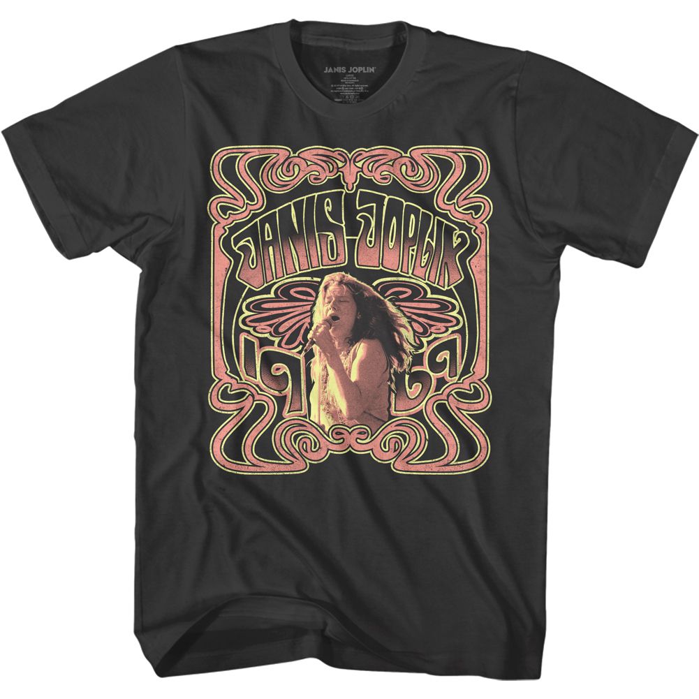 JANIS JOPLIN-NOUVEAU STYLE-SMOKE ADULT S/S TSHIRT
