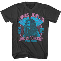 Thumbnail for JANIS JOPLIN-JANIS JOPLIN LIVE COBO HALL DISTRESSED-SMOKE ADULT S/S TSHIRT