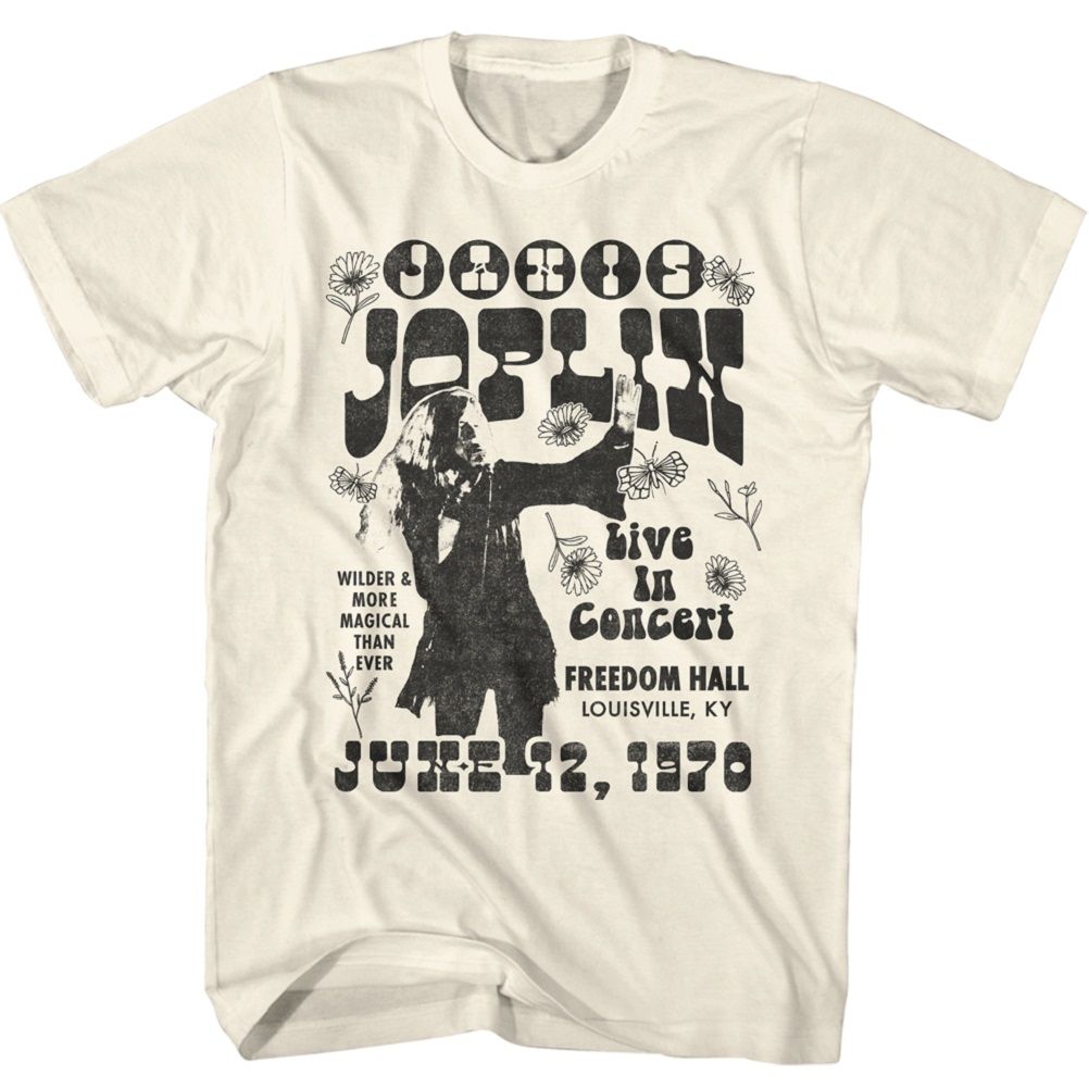 JANIS JOPLIN-JANIS JOPLIN WILDER AND MORE MAGICAL-NATURAL ADULT S/S TSHIRT