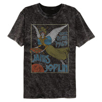Thumbnail for JANIS JOPLIN-JANIS JOPLIN NOUVEAU ANGEL-MINERAL WASH BLACK ADULT S/S TSHIRT