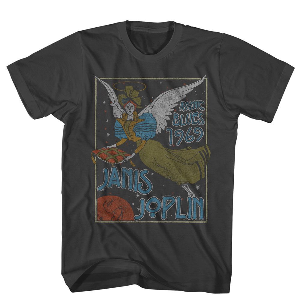 JANIS JOPLIN-JANIS JOPLIN NOVEAU ANGEL-SMOKE ADULT S/S TSHIRT