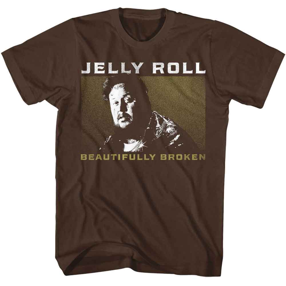 JELLY ROLL-JELLY ROLL BEAUTIFULLY BROKEN-DARK CHOCOLATE ADULT S/S TSHIRT
